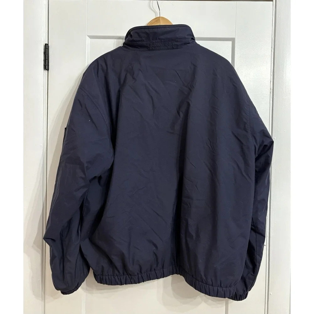 Vintage 90s Gap Men's Large‎ Navy Nylon Fleece-Lined MTN Alpine Warm Up Jacket